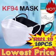 (KF94 face mask 10pcs)mask kf94 50pcs kf94 facemask malaysia made in korea original mask earloop/headloop hijab mask
