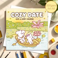 C0zy Date Coloring Pages Set, Set of 40 200gsm Thick Paper Paintings, A4 A5 Size, Coloring Pages for