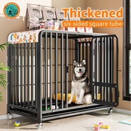 cage for dog dog house outdoor Dog Cage Heavy Duty Dog Crate Big Size Kennel Crate For Training Included Lockable Wheels Removable Tray Pet Cage Stainless Steel