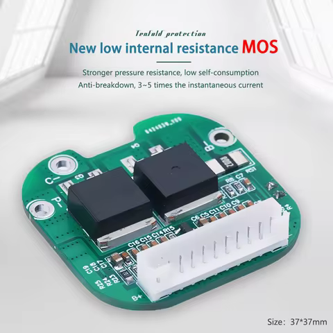 Bisida 10S 36V 15A BMS Split ports With temperature control For Scooter lithium 18650 Battery pack 3