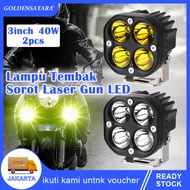 3Inch 40W Lampu Tembak Sorot Laser Gun LED D4 Motor Mobil Sorot Lasergun / Lampu Sorot Tembak LED Bar Mata Motor Mobil 12V 24V Worklight / Lampu Tembak 24 Volt Truk / Lampu Tembak 12v Mobil / Lampu Sorot 24vol Mobil Truk / Lampu Atret Truk 24 Volt