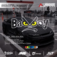 Stiker kaca badboy stiker cuting variasi kaca mobil truk pick up stiker animasi badboy