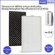 【มี RFID】 Amway Atmosphere Sky 120539T เครื่องฟอกอากาศ แทนที่ (มี RFID)  ไส้กรองอากาศ  HEPA สำหรับเค