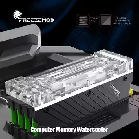 FREEZEMOD Computer Memory Watercooler Support DDR4 DDR5 4 Memory Stick,RAM Armor Optional, MEO-PM0A
