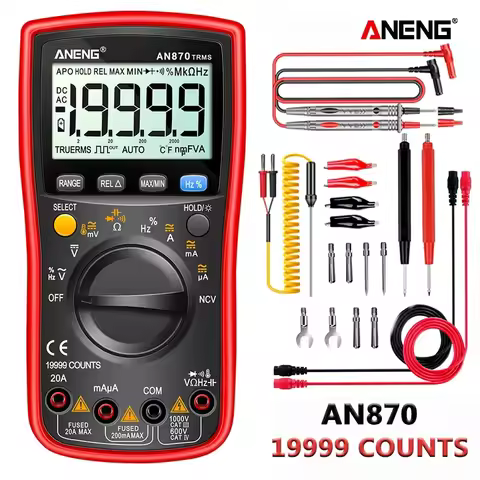 19999 Counts Digital Multimeter True Rms Multimeters AC/DC Current Meter Voltimetro Profesional Volt