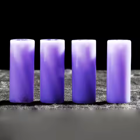 12mm H30mm Milk Purple Color Stripe Mini Glass Pipe Filter Tips Round Mouth Piece For Dry Herb Tobac