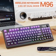WOLF M96 Wireless  Keyboard | 96-Keys PBT | Dual-Mode 2.4G/BT | RGB Lighting | Volume Knob | 2000mAh