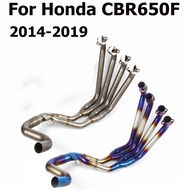 For CBR650R CBR650F CB650R CBR650 Motocross Exhaust System 2014-2019 Motorcycle Full Exhaust System Pipe CBR650 Front Pi