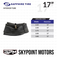 SAPPHIRE INTERIOR TUBE FOR MOTORCYCLE 2.00-17, 2.25-17, 2.50-17, 2.75-17, 3.00-17 (9313)