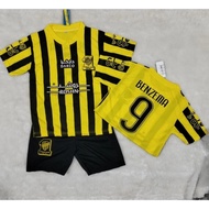 Termurah Setelan Bola Club Ittihad Benzema Terbaru Kaos Olahraga Anak
