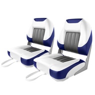 XGEAR Deluxe Low/High Back Boat Seat, Fold-Down Fishing Boat Seat