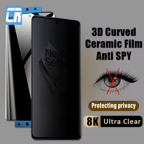 Explosion-proof Anti Spy Ceramic Film for OnePlus 12 12R 11 10 9 8 Pro Privacy Screen Protector for 