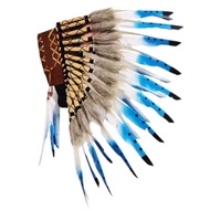 {FGHGY} Handmade Feather Headdress Ethnic American Kokoshnik for Chief Colorful Feather