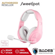 Sades A2 Angel Edition Pink Stereo Multi-Platform Gaming Headset