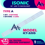 ICT-3205 ISONIC 32" LED TV Backlight 32 INCH Lampu TV ICT3205 ICT 3205