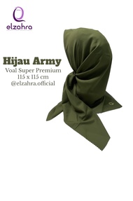 KERUDUNG HIJAB SEGI EMPAT VOAL SUPER PREMIUM TEBAL LASERCUT VIRAL TERLARIS GRADE A POLOS ELZAHRA