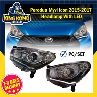 Perodua Myvi Icon SE 2015-2017 Head Lamp Light Lampu Depan with LED
