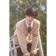 [SIMONROOM] Big Size Korean Striped Beige Cardigan