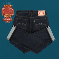 Sage Denim Origin Series Valleyman 14oz Sanforized Deep Indigo Painted Arcuate Selvedge Denim Jeans