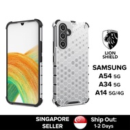 (SG) Lionshield Hybrid Tough Case Phone Casing Cover (Clear), Compatible with Samsung Galaxy A54 / A34 / A14 5G/4G