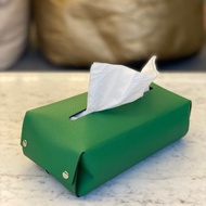 HANSHSU 牛皮長型面紙盒 青綠