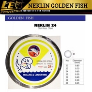 NEKLIN GOLDEN FISH TROLLING & LEADER WIRE KAWAT NEKLIN STAINLEES STEEL HARD & SOFT