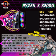 FULL Set Custom Budget Gaming PC Desktop RIG AMD Ryzen 7 5700G 5600G 5500GT 3200G AM4 DIY Build