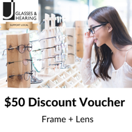 JGLASSES $50 CASH VOUCHER (FRAME + LENS) (REDEEM IN STORE)