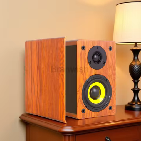 60W RMS Bookshelf Speaker 4Inch 2-Way Sound Box HiFi 89dB Passive Loudspeakers 6Ohm Monitor Speaker 