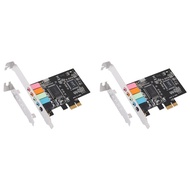 PCIe Sound Card 5.1 PCI Express Surround Card 3D Stereo Audio with High Sound Performance PC Sound C