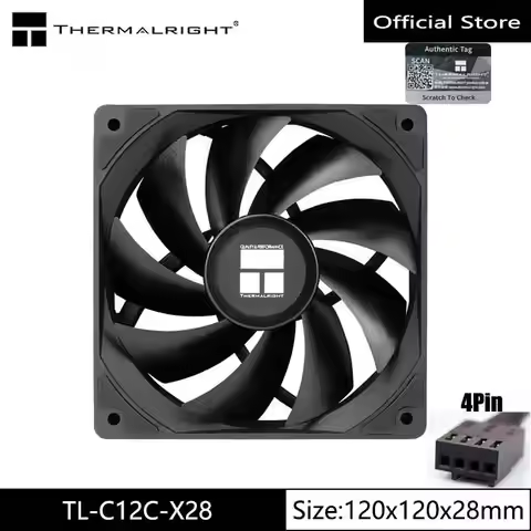 Thermalright TL-C12C-X28 Computer case cooling fan,120x120x28mm/28mm Thickness/S-FDB Bearing/High Pe