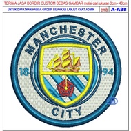 GIB PATCH LOGO EMBROIDERED A-A88 MANCHESTER CITY CLUB BALL
