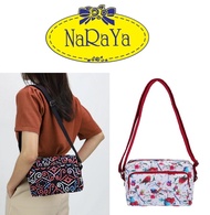 Instock! Authentic NaRaYa Sling Bag Crossbody for Casual Travel Model 1003 Floral Prints Blue Black Printed