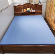 Áo bọc nệm 2 mặt có khóa kéo vải thun lạnh cao cấp áo bọc nệm cao su 2 mặt