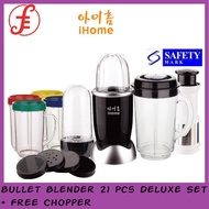 iHome Bullet Blender 21 Pcs Deluxe Set + Free Chopper