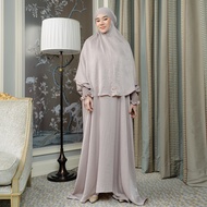 Lozy Hijab - Hanida Abaya Set (One Set Abaya Umroh Gamis Set Kerudung Syari)