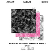 Fakelab X Weasel Running Team X Ramble Coffee Bandana Tie Dye Printing Lenso/ Abstract Slayer Paisle