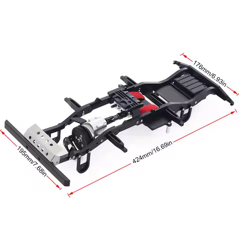 1/10 CNC Metal Chassis Frame With Transmission Transfer Case for RC Crawler Car RC4WD Gelande II FJ4