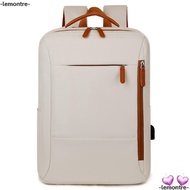 LEMONTRE Travel Laptop Bag, Waterproof 15.6inch Laptop Backpack, Fashion  with USB Charging Port 35L