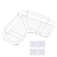 Sanga Steel Metal Wall-mounted Toilet Rack Organizer Bathroom Organization Corner Storage Shelf Acce