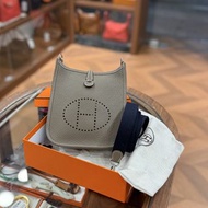 BRAND NEW HERMES EVELYNE 16 ETOUPE TC皮 大象灰藍帶銀扣 STAMP W #愛馬仕 # E16