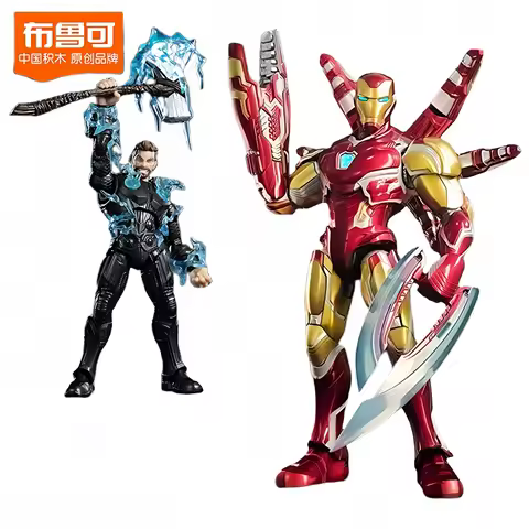 Blokees The Avengers Iron Man Building blocks MK85 Thor Model Anime Assembly Joint Movable Holiday G