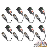 【DOOL】4 Pairs 4K 8MP HD Passive Video Balun Connector CCTV BNC Video Balun Transceiver