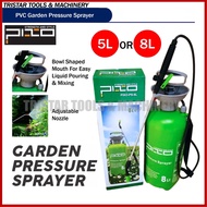 PIXO 5L8L PRESSURE SPRAYER HAND PUMP TANK SPRAYER GARDEN CHEMICAL CAR WASH DISINFECTION SPRAY COMPRE