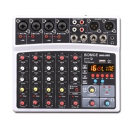 BOMGE 06D 16 DSP Echo DJ Mixer Interface คอนโซลผสมคาราโอเกะพร้อม MP3 USB บลูทูธ บันทึกเสียงสเตอริโอ 