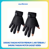 PREMIUM 2-FINGER OPEN MOTORCYCLE GLOVES COOL GADGET MOTORCYCLE GLOVES/