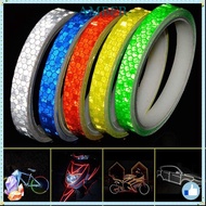 AMBER Bicycle Wheel Decor Warning Tape Film Safety Reflective Stickers Warning Tapes Tape For Cyclin