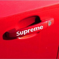 Supreme Street Wear Door Handle Unique Car Sticker Handle Scratch Blocking Decoration Trendy Car Modification Sticker