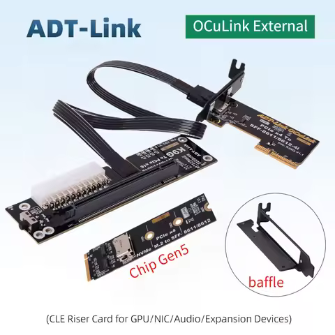 EGPU OCuLink 8611 GPU Dock PCIe 5.0 x4 M.2 PC Notebook Laptop to M2 External Video Graphics Card for