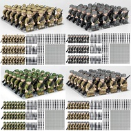 Square Array B1 B2 B3 B4 24 Multi-National Army Building Blocks Minifigures Military Toy Bags 12.22